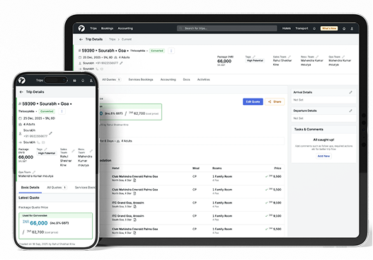Sembark CRM on tablet and phone devices